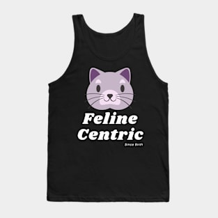 Feline Centric Since Birth - Purple Cat Tank Top